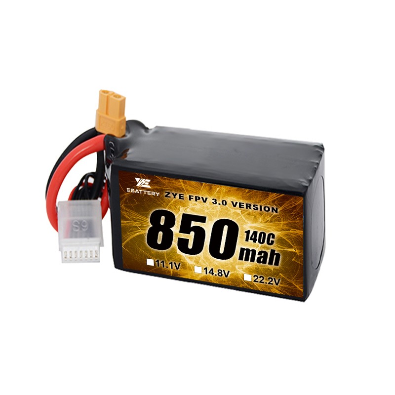 Шағын өлшем 850mah 1100mah 1300mah 1500mah FPV Lipo батареясы